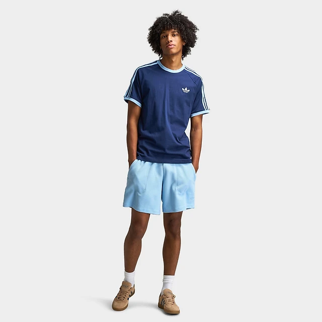 Adidas Originals Trefoil Essentials Waffle Shorts Clear Sky