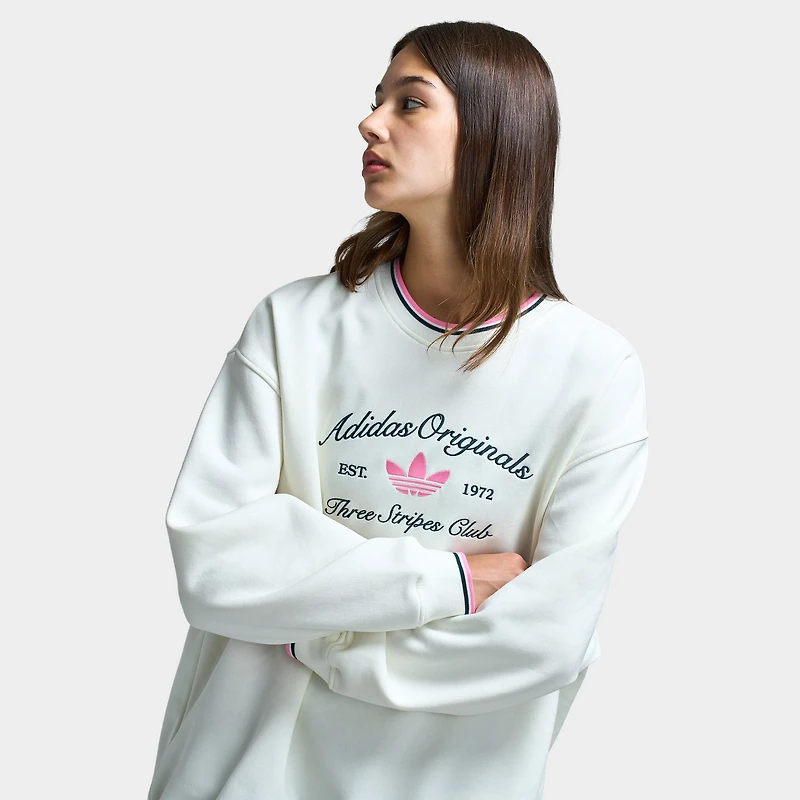 adidas Originals Women's Oversized Crewneck / Off White