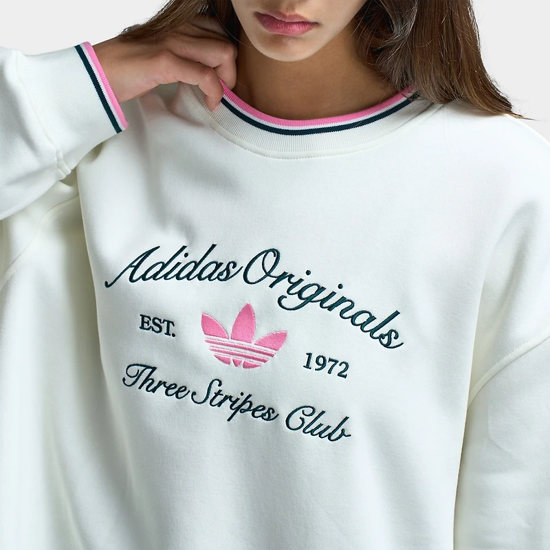 adidas Originals Women's Oversized Crewneck / Off White