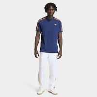 adidas 3-Stripes T-shirt Victory Blue / Bold Green - White