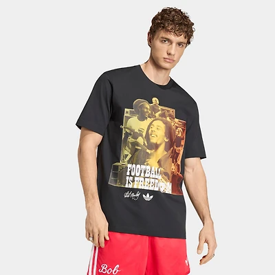adidas Bob Marley Front Graphic Tee / Black