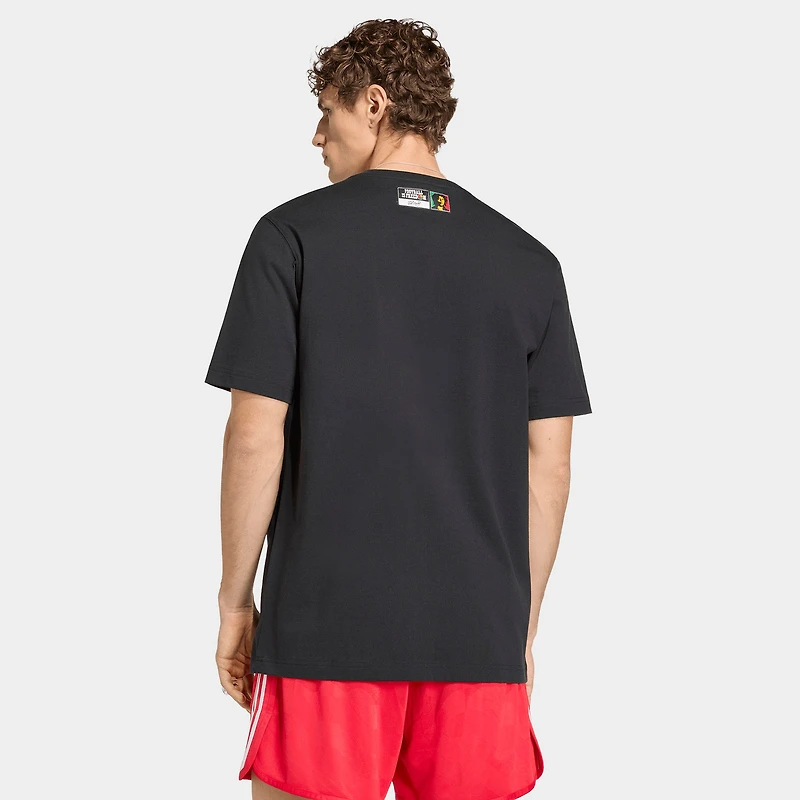 adidas Bob Marley Front Graphic Tee / Black