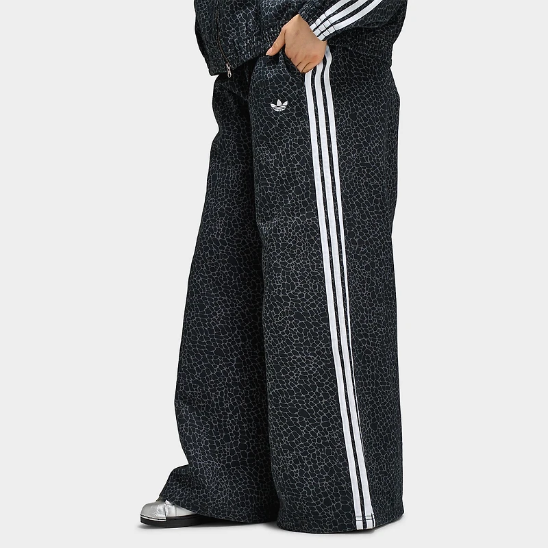 Adidas Women's Firebird Oversized AOP Denim Black / Grey Six