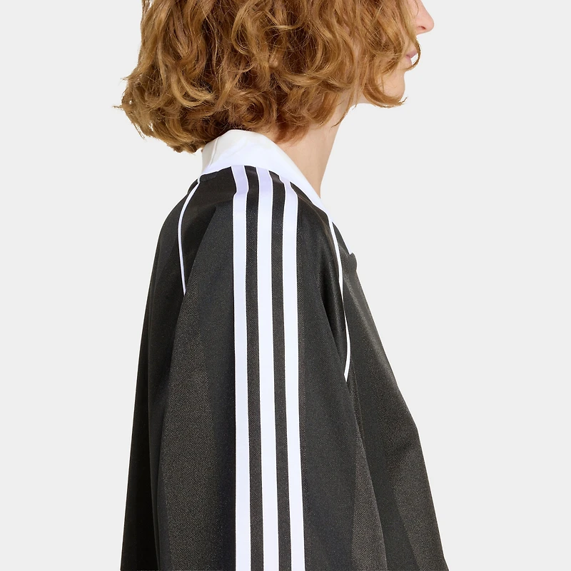 Adidas Women's 3 Stripe Jacquard Tee Black / White