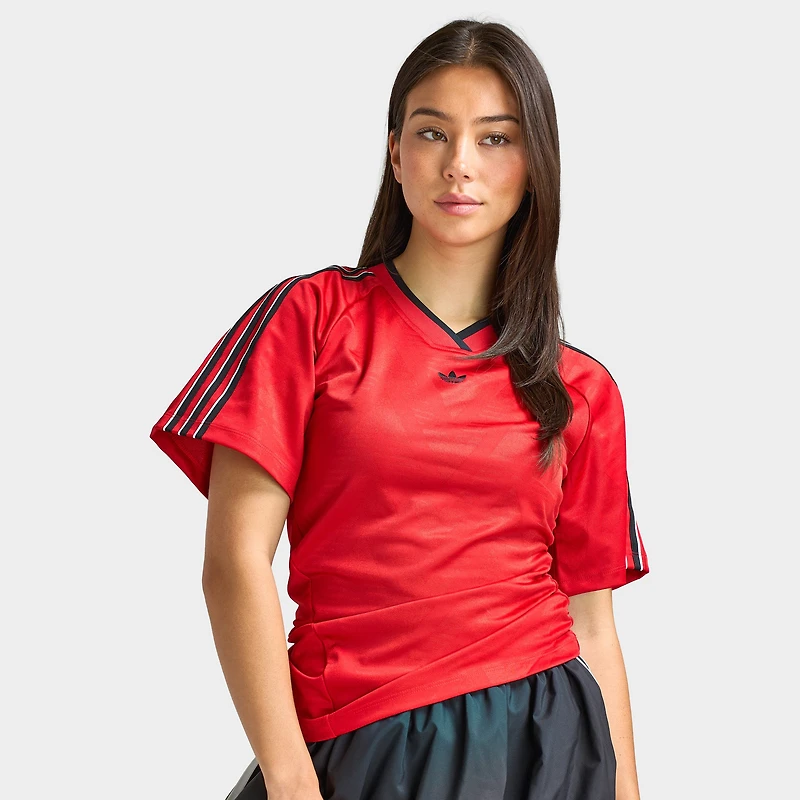 adidas Women's Rouched Foot Jersey / Better Scarlet