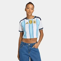 adidas Women's Argentina Jersey Cropped White / Blue