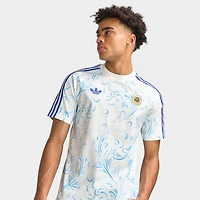 adidas Argentina Originals All Over Print T-Shirt / Off Whit
