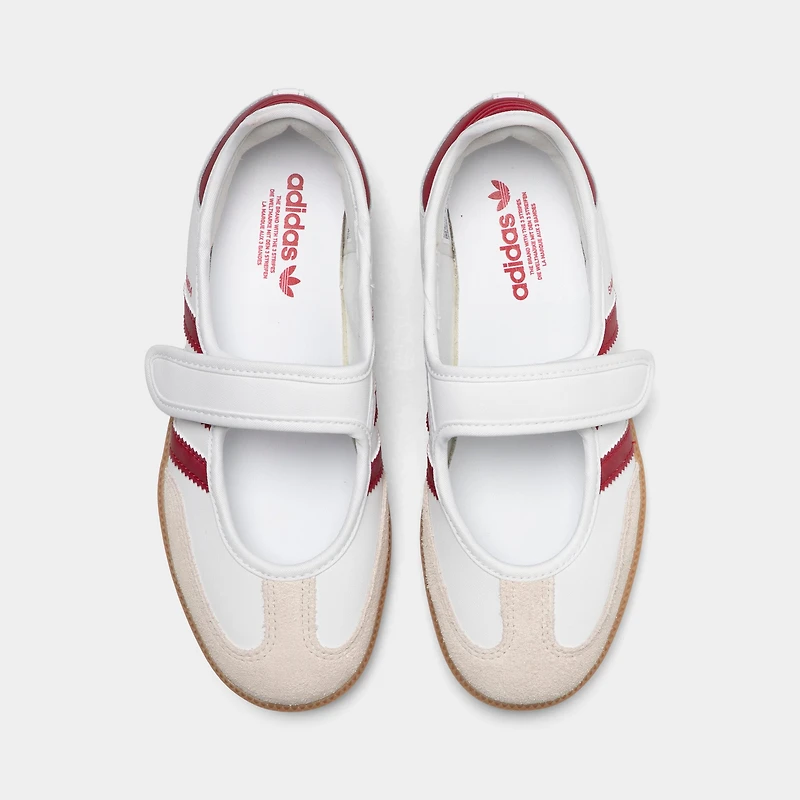 adidas Samba Jane pour filles - Blanc / Rouge Victory Gomme