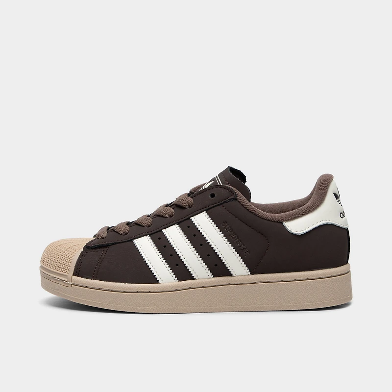 adidas Junior Superstar 2 Café / Blanc cassé - Kaki