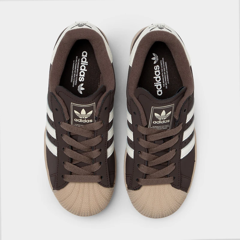 adidas Junior Superstar 2 Café / Blanc cassé - Kaki