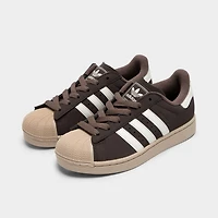 adidas Junior Superstar 2 Café / Blanc cassé - Kaki