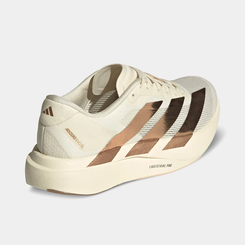 adidas Femmes Evo SL Blanc cassé / Cuivre clair métallisé - Rose poudré