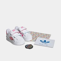 adidas chaussures Superstar Les Bisounours LED à scratch pour bébés Blanc / Rose lucide - tendre