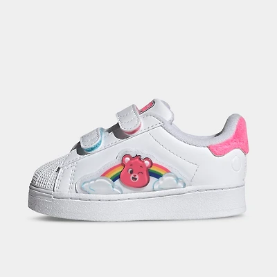 adidas chaussures Superstar Les Bisounours LED à scratch pour bébés Blanc / Rose lucide - tendre