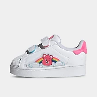 adidas chaussures Superstar Les Bisounours LED à scratch pour bébés Blanc / Rose lucide - tendre
