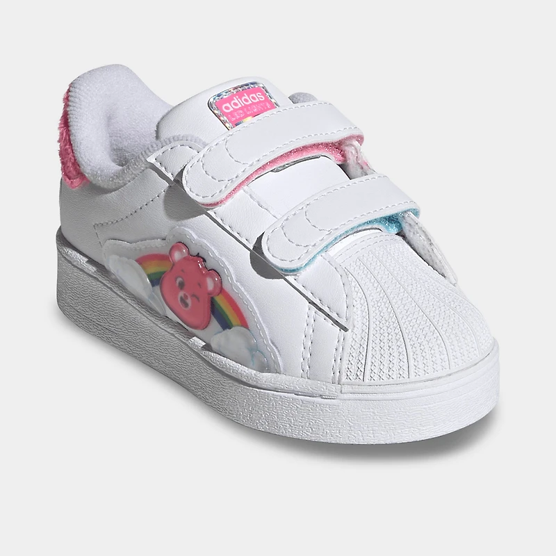 adidas Infants' Care Bears Superstar LED Lights Comfort Closure White / Lucid Pink - Bliss