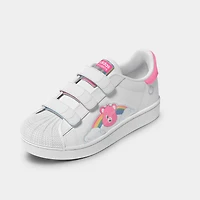 adidas Enfants Care Bears Superstar LED Lumineuses Confort Fermeture Blanc / Rose Vif - Félicité