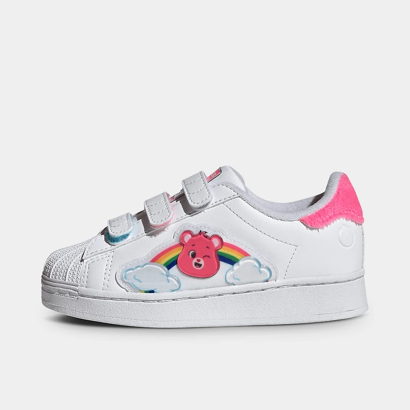 adidas Children's Care Bears Superstar LED Lights Comfort Closure White / Lucid Pink - Bliss