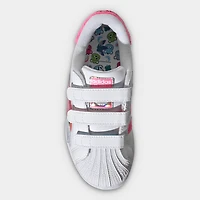 adidas Enfants Care Bears Superstar LED Lumineuses Confort Fermeture Blanc / Rose Vif - Félicité