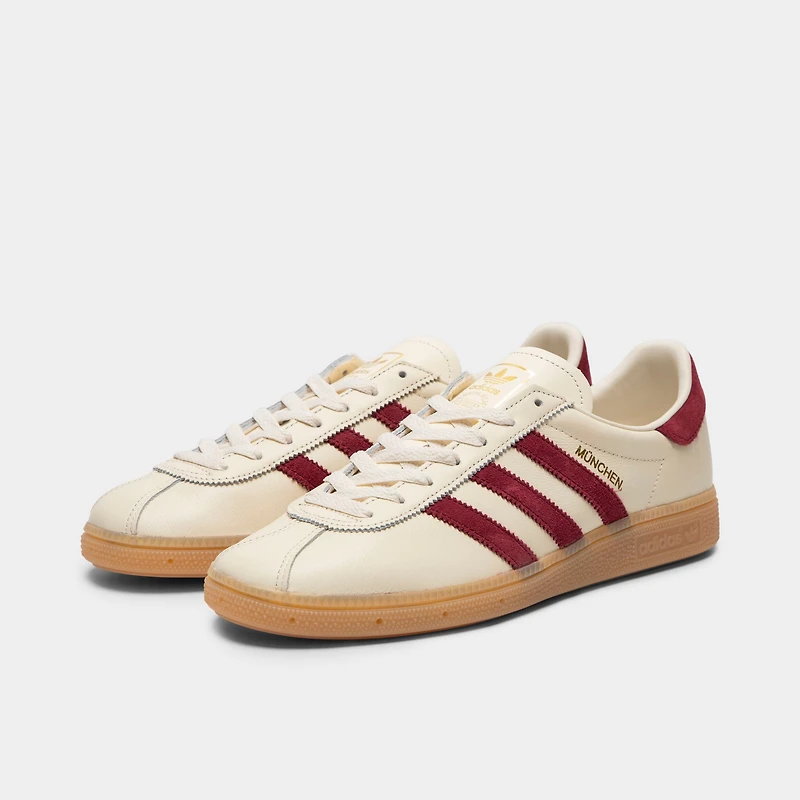 adidas Munchen Cream White / Collegiate Burgundy - Gum