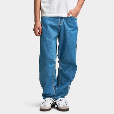 adidas Junior Pantalon Jean à Jambes Larges / Bleu vintage