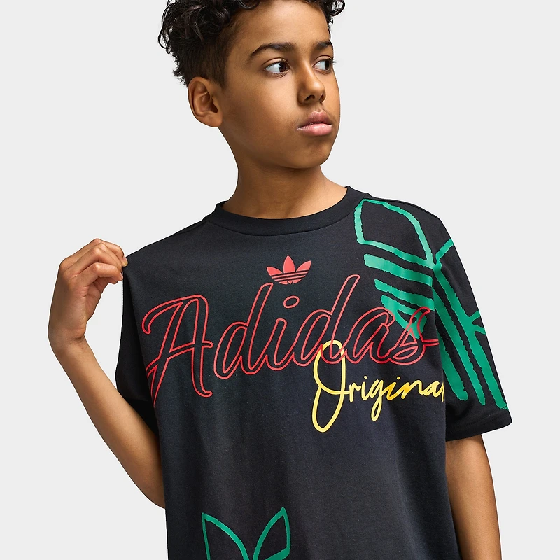 adidas Juniors t-shirt ample avec logo Love / Noir
