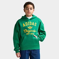adidas Juniors' Varsity Fleece Hoodie / Bold Green
