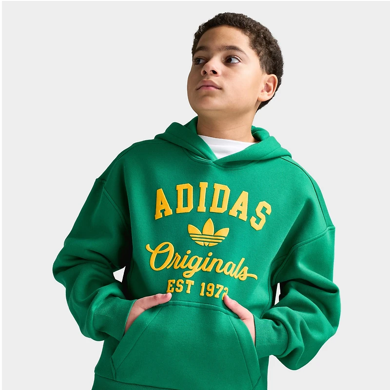 adidas Juniors' Varsity Fleece Hoodie / Bold Green
