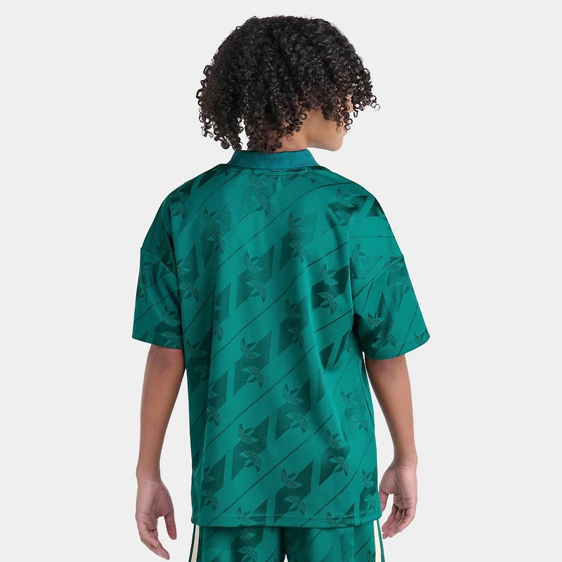 adidas Junior Garçon Maillot Monogramme / Vert Universitaire
