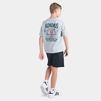 adidas Juniors' Backboard Loose Fit T-Shirt / Medium Heather