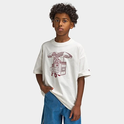 adidas Juniors Foodcart Coupe Ample T-shirt / Blanc Nuage