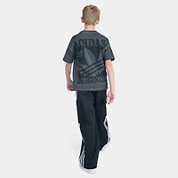 adidas Juniors' Washed Loose Fit T-Shirt / Black