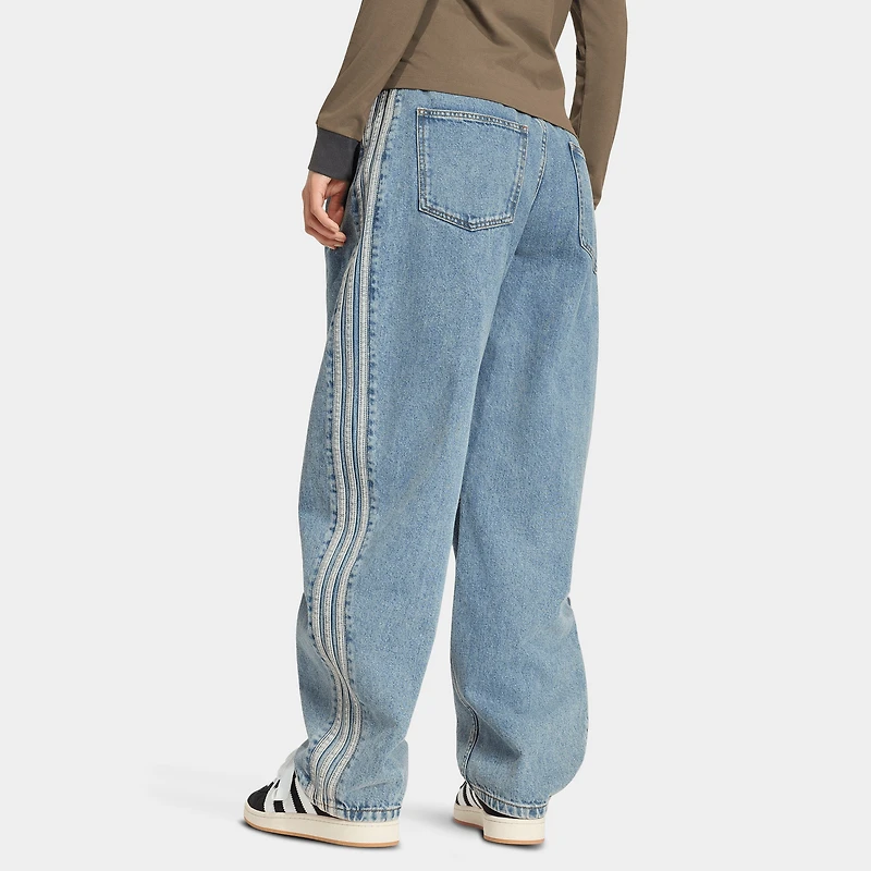 adidas High Rise Barrel Leg Denim Pant / Worn Blue