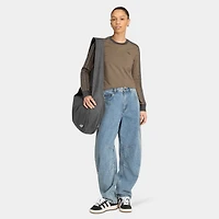 adidas High Rise Barrel Leg Denim Pant / Worn Blue