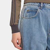 adidas High Rise Barrel Leg Denim Pant / Worn Blue