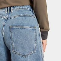 adidas High Rise Barrel Leg Denim Pant / Worn Blue