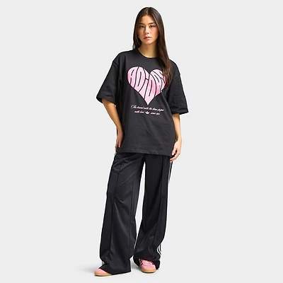 adidas Women's Oversized Heart Graphic Tee / Black