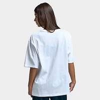 Adidas Women's Oversized Peach Graphic Tee / White