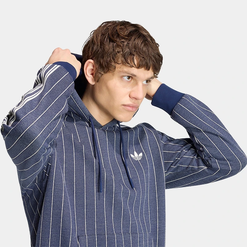 adidas Pinstripes Hoodie / Night Indigo