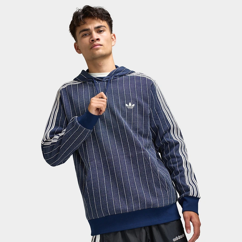 adidas Pinstripes Hoodie / Night Indigo