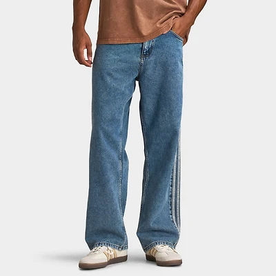 adidas Firebird Adicolor Jeans Md-Rise Straight Leg / Worn Blue