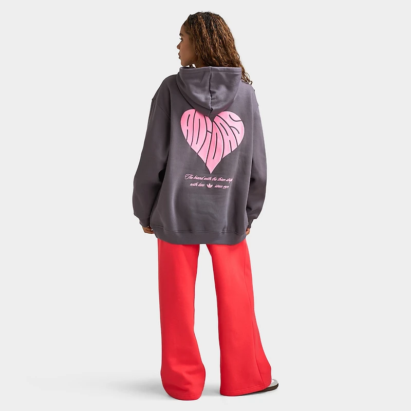 Adidas Women's Bubble Heart Wide Leg Pants / Grey Fife