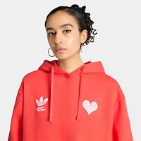 adidas Chandail à capuchon Bubble Heart / Rouge semi-lucide