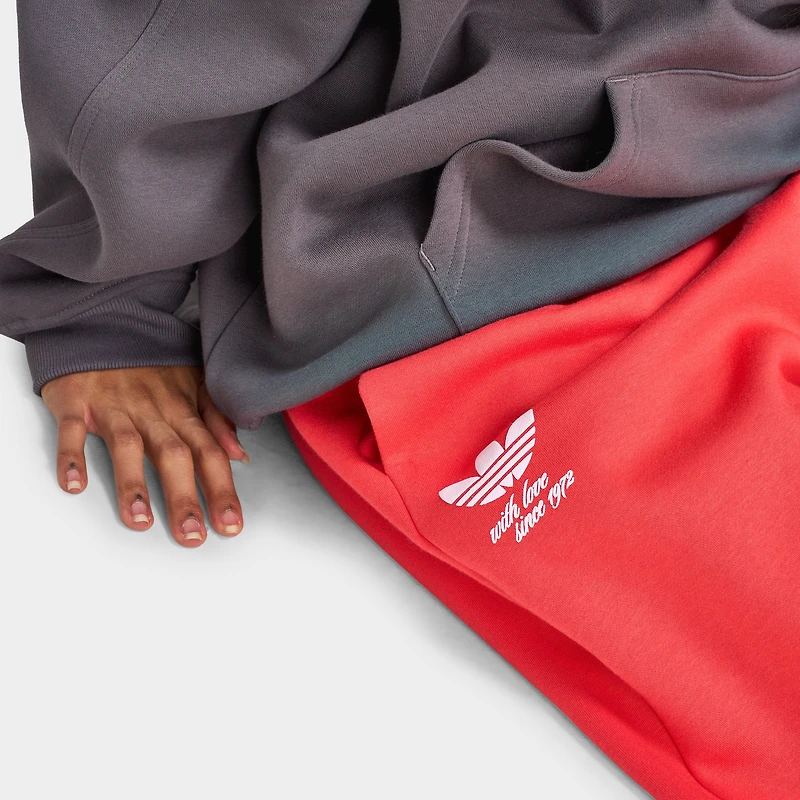 adidas Femmes Chandail à capuchon Bubble Heart / Rouge semi-lucide