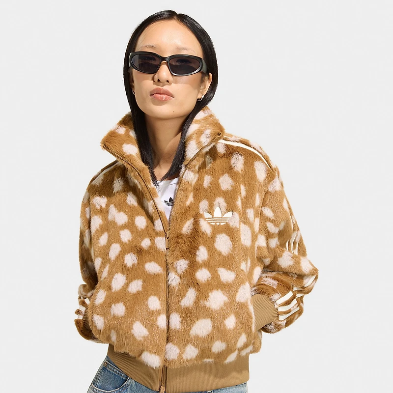 adidas Animal Print Firebird Jacket / Brown Desert