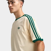 adidas 3 Stripes T-Shirt Vanilla / Collegiate Green