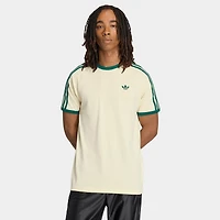 adidas 3 Stripes T-Shirt Vanilla / Collegiate Green