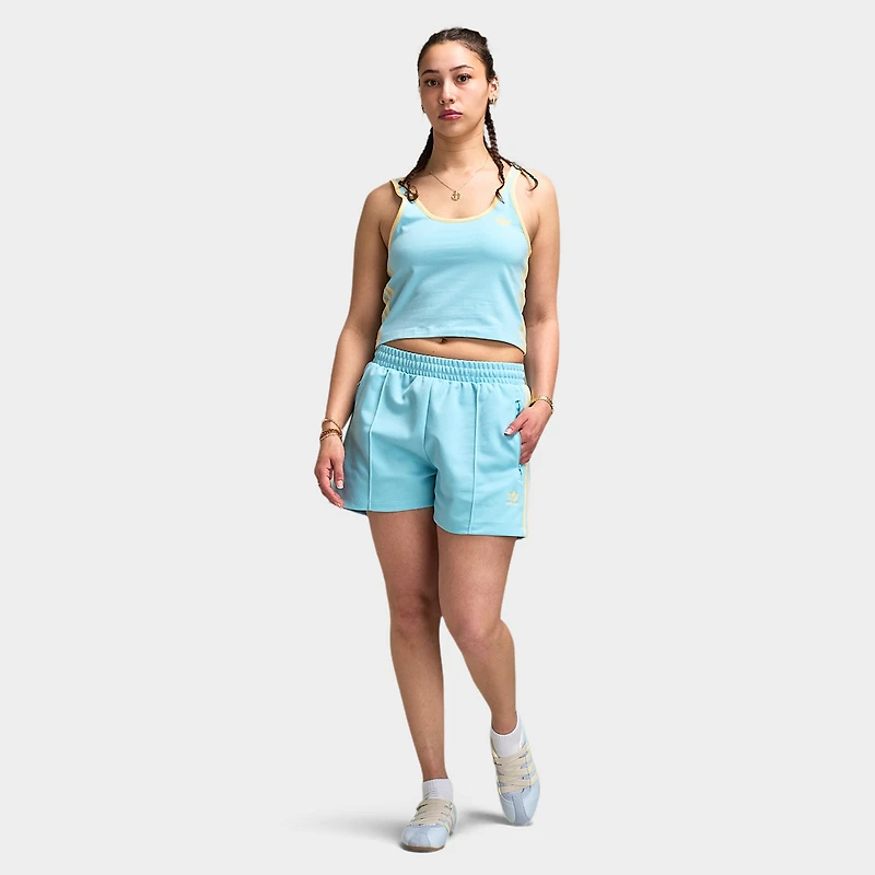 adidas femmes classique L Short Bleu Glacier / Teinte Orange