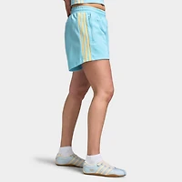 adidas femmes classique L Short Bleu Glacier / Teinte Orange