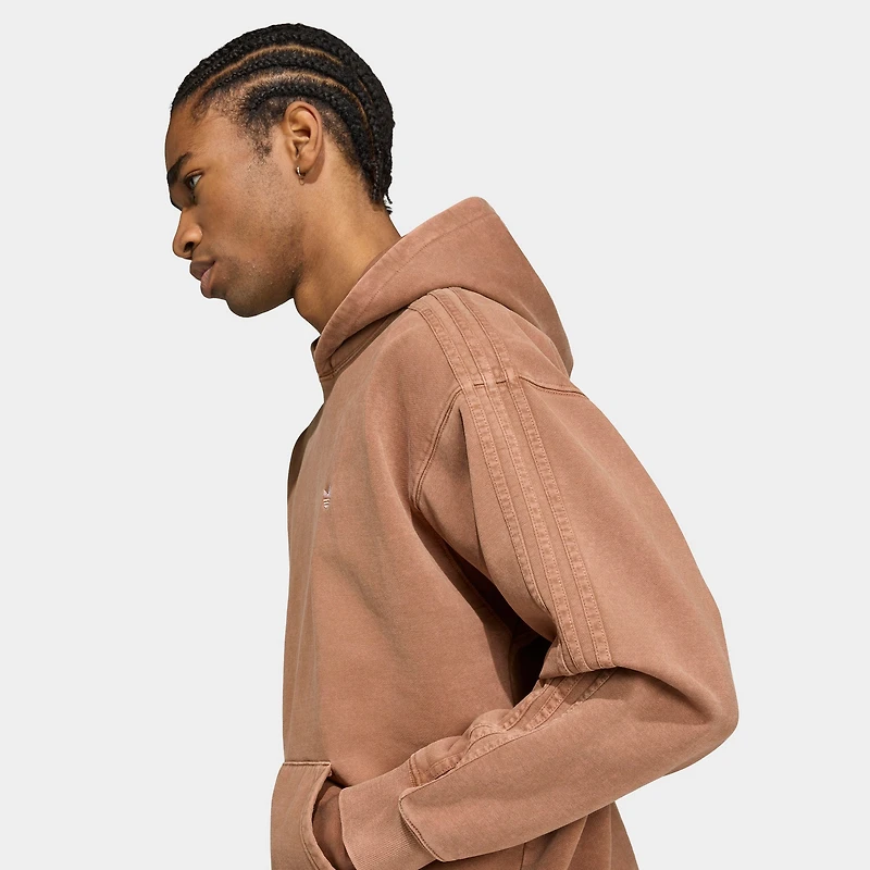 adidas Trefoil Essentials Washed Loose Hoodie / Preloved Brown